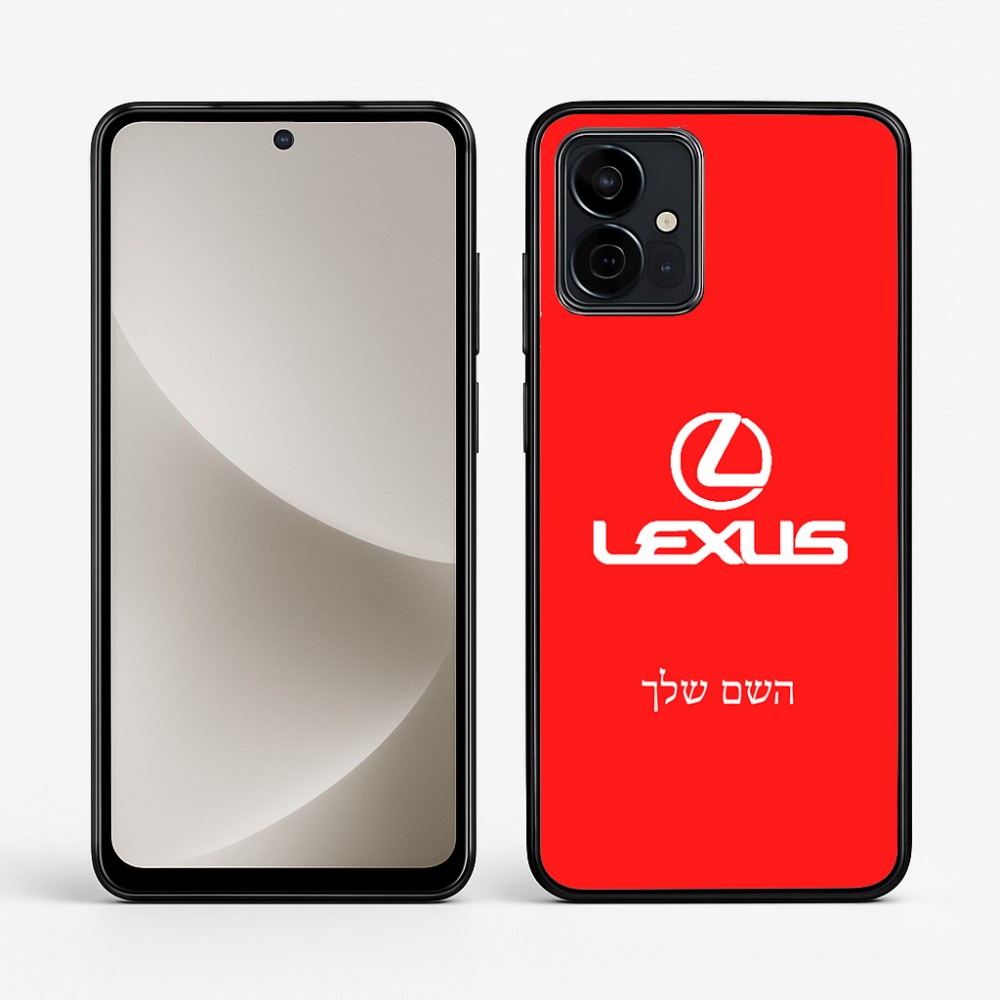 כיסוי בעיצוב אישי עם השם שלך לדגם - Motorola G96 בעיצוב לקסוס