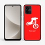 כיסוי בעיצוב אישי עם השם שלך לדגם - Motorola G96 בעיצוב רוכב אופניים