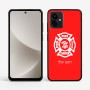 כיסוי בעיצוב אישי עם השם שלך לדגם - Motorola G96 בעיצוב כבאי - תגית