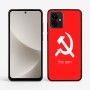 כיסוי בעיצוב אישי עם השם שלך לדגם - Motorola G96 בעיצוב פטיש ומגל