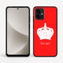 כיסוי בעיצוב אישי עם השם שלך לדגם - Motorola G96 בעיצוב כתר מלכותי