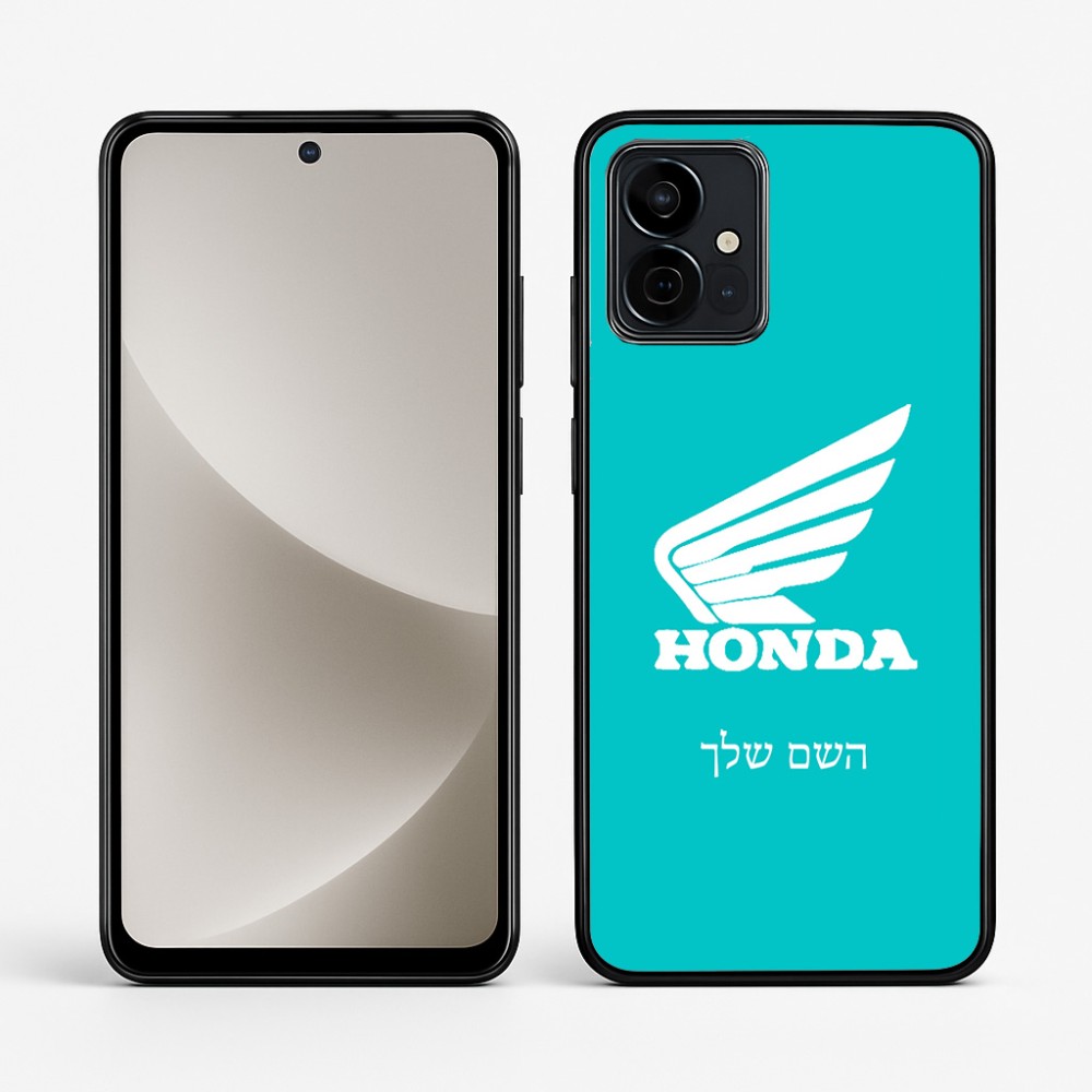 כיסוי בעיצוב אישי עם השם שלך לדגם - Motorola G96 בעיצוב הונדה