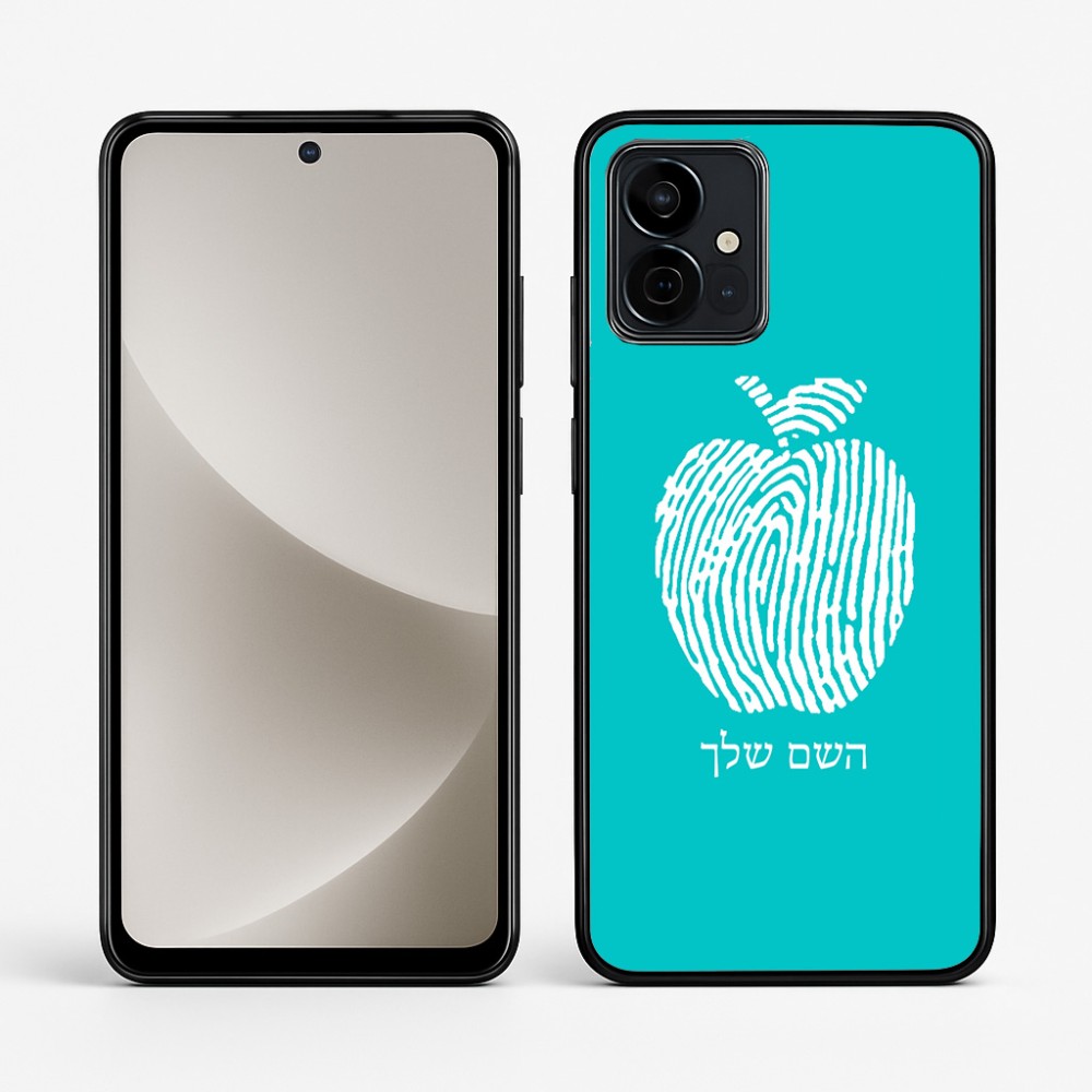 כיסוי בעיצוב אישי עם השם שלך לדגם - Motorola G96 בעיצוב הדפס תפוח