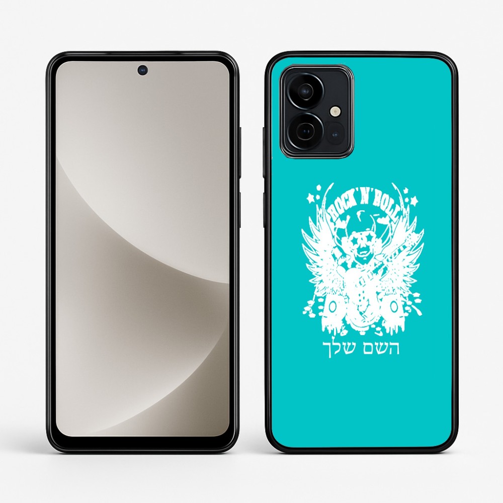כיסוי בעיצוב אישי עם השם שלך לדגם - Motorola G96 בעיצוב רוקנרול