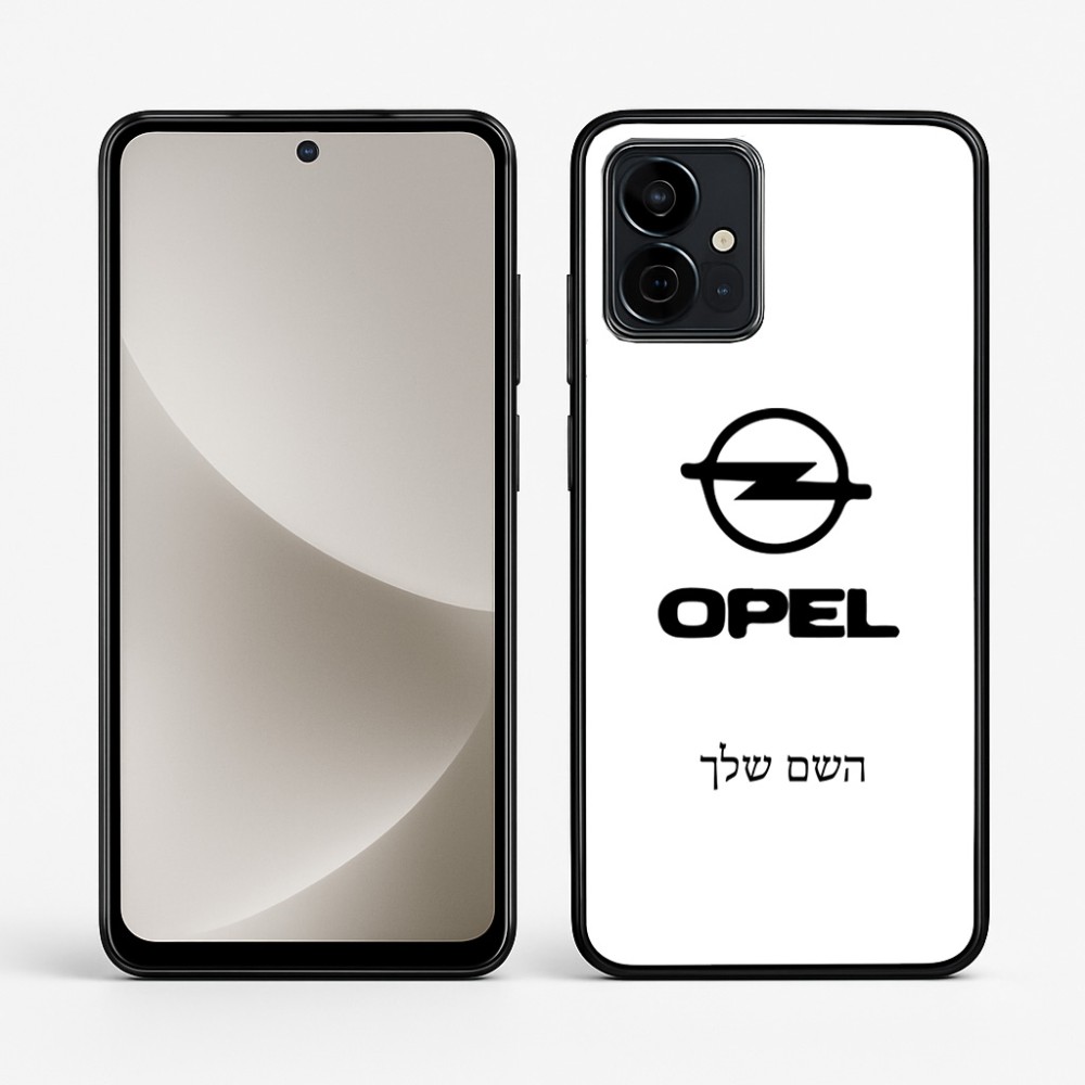 כיסוי בעיצוב אישי עם השם שלך לדגם - Motorola G96 בעיצוב אופל