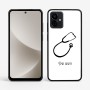 כיסוי בעיצוב אישי עם השם שלך לדגם - Motorola G96 בעיצוב סטטוסקופ רופא