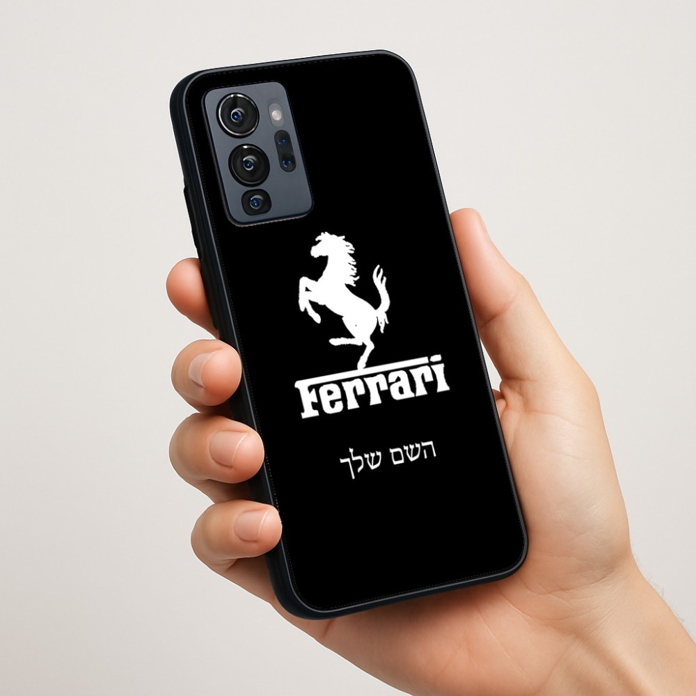 כיסוי בעיצוב אישי עם השם שלך לדגם - Motorola G96 בעיצוב פרארי