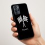 כיסוי בעיצוב אישי עם השם שלך לדגם - Motorola G96 בעיצוב דגל המירוץ