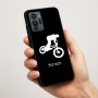 כיסוי בעיצוב אישי עם השם שלך לדגם - Motorola G96 בעיצוב רוכב אופניים