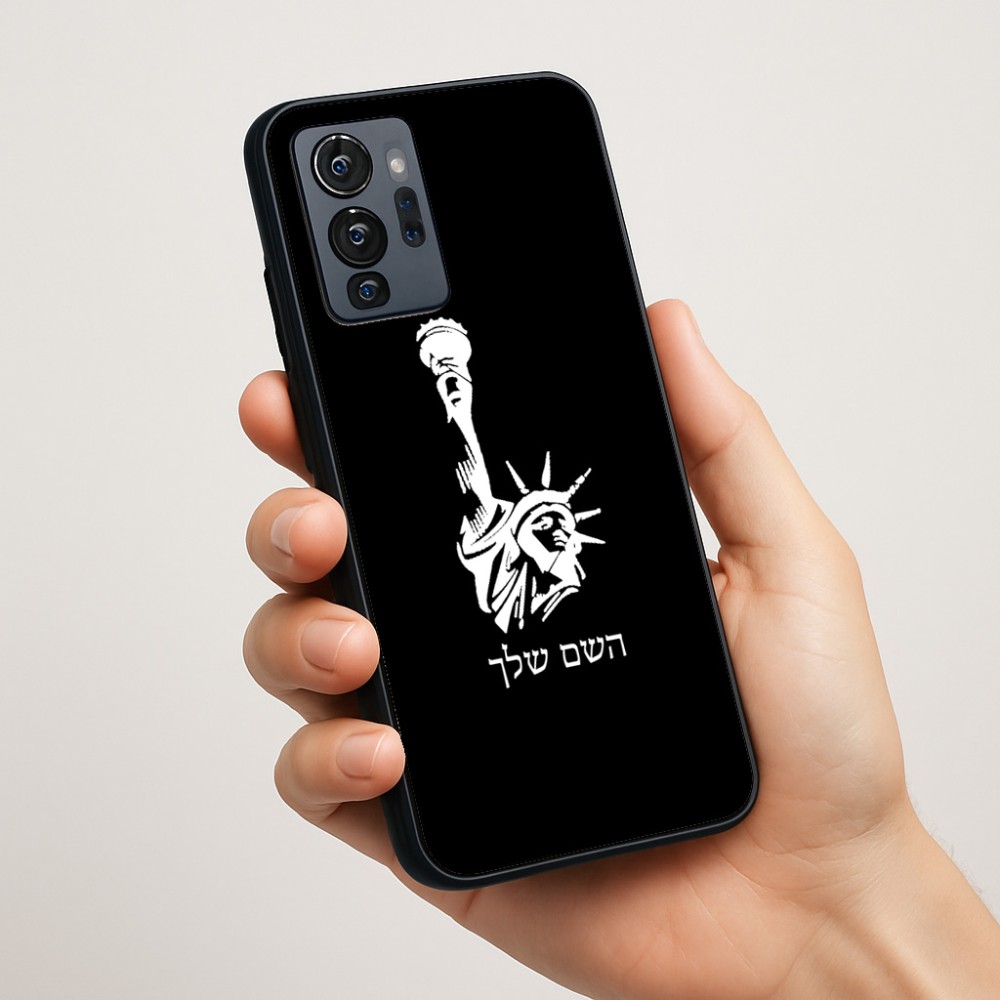 כיסוי בעיצוב אישי עם השם שלך לדגם - Motorola G96 בעיצוב פסל החירות