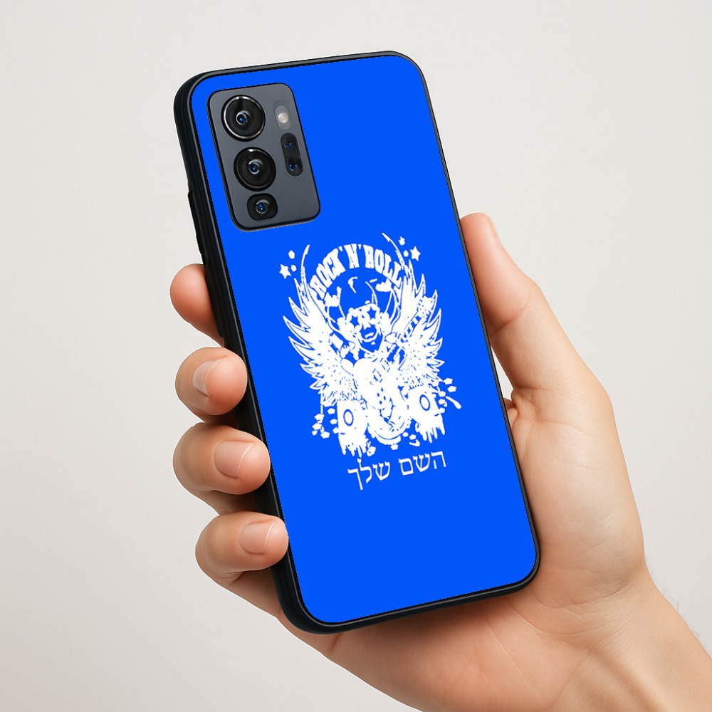 כיסוי בעיצוב אישי עם השם שלך לדגם - Motorola G96 בעיצוב רוקנרול