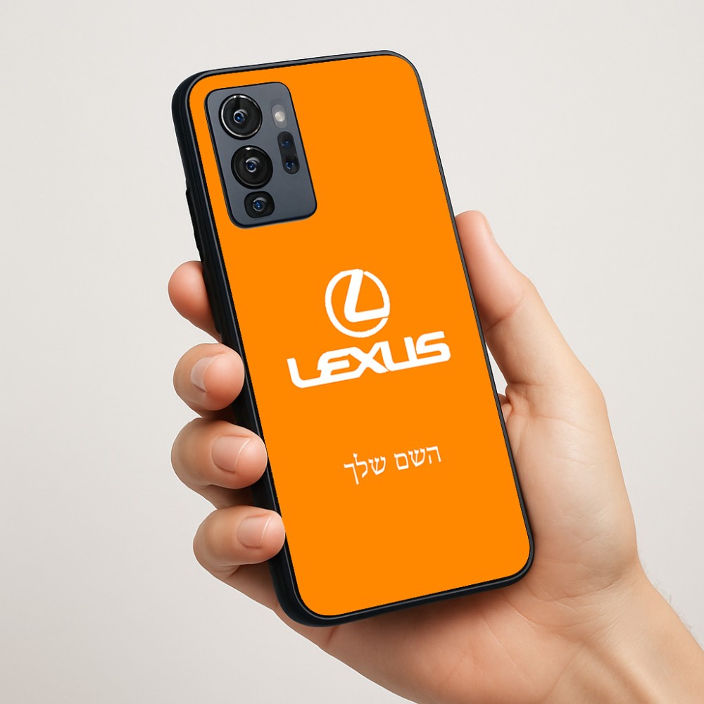כיסוי בעיצוב אישי עם השם שלך לדגם - Motorola G96 בעיצוב לקסוס
