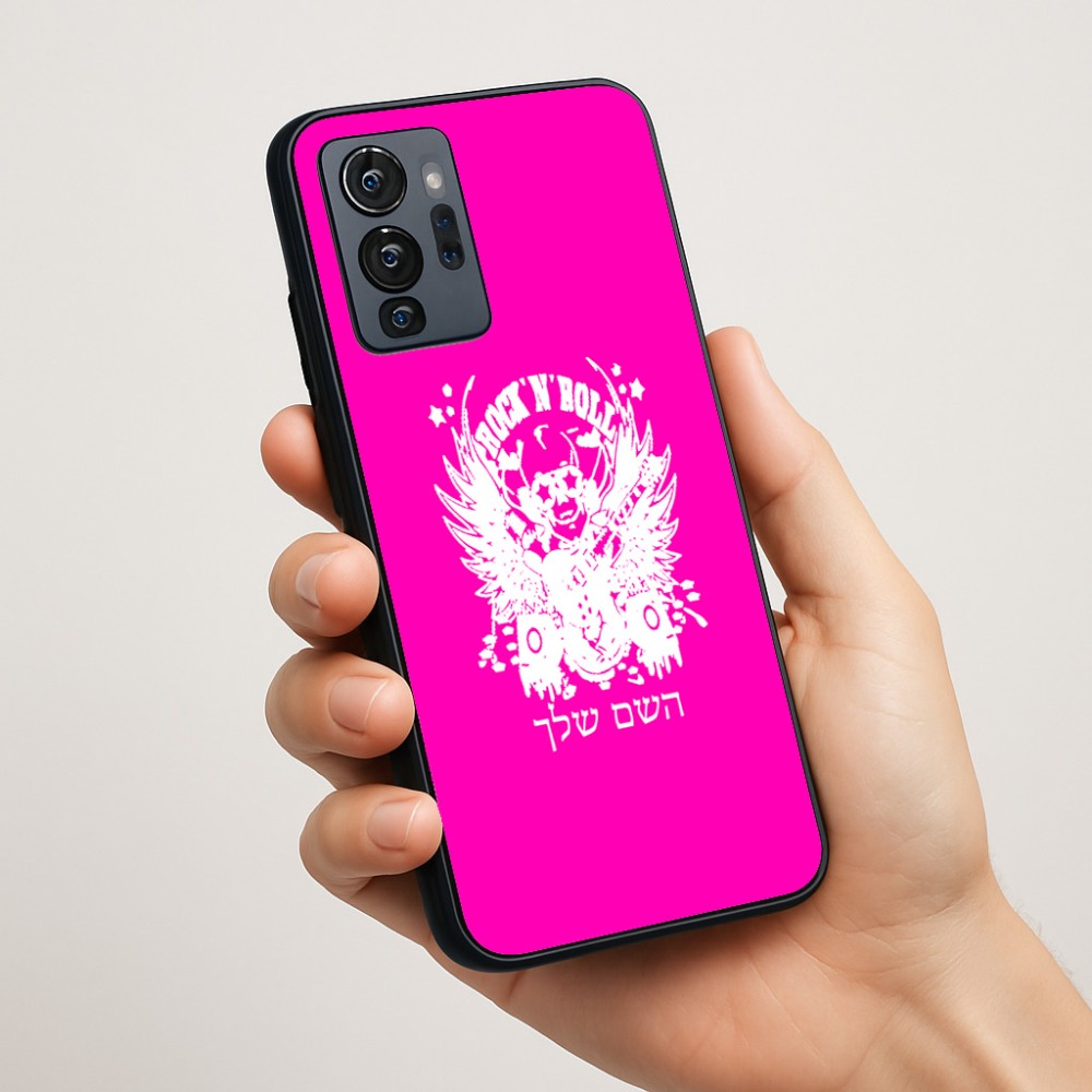 כיסוי בעיצוב אישי עם השם שלך לדגם - Motorola G96 בעיצוב רוקנרול