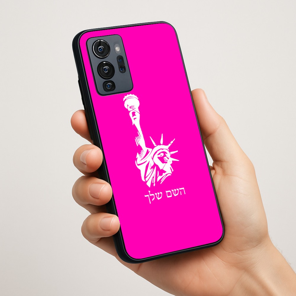 כיסוי בעיצוב אישי עם השם שלך לדגם - Motorola G96 בעיצוב פסל החירות