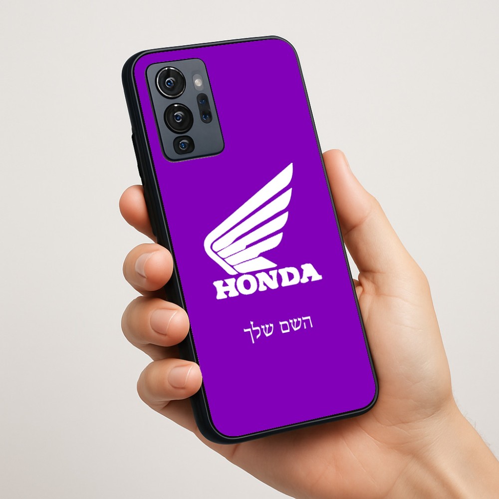 כיסוי בעיצוב אישי עם השם שלך לדגם - Motorola G96 בעיצוב הונדה