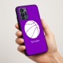 כיסוי בעיצוב אישי עם השם שלך לדגם - Motorola G96 בעיצוב כדורסל