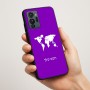 כיסוי בעיצוב אישי עם השם שלך לדגם - Motorola G96 בעיצוב מפת העולם