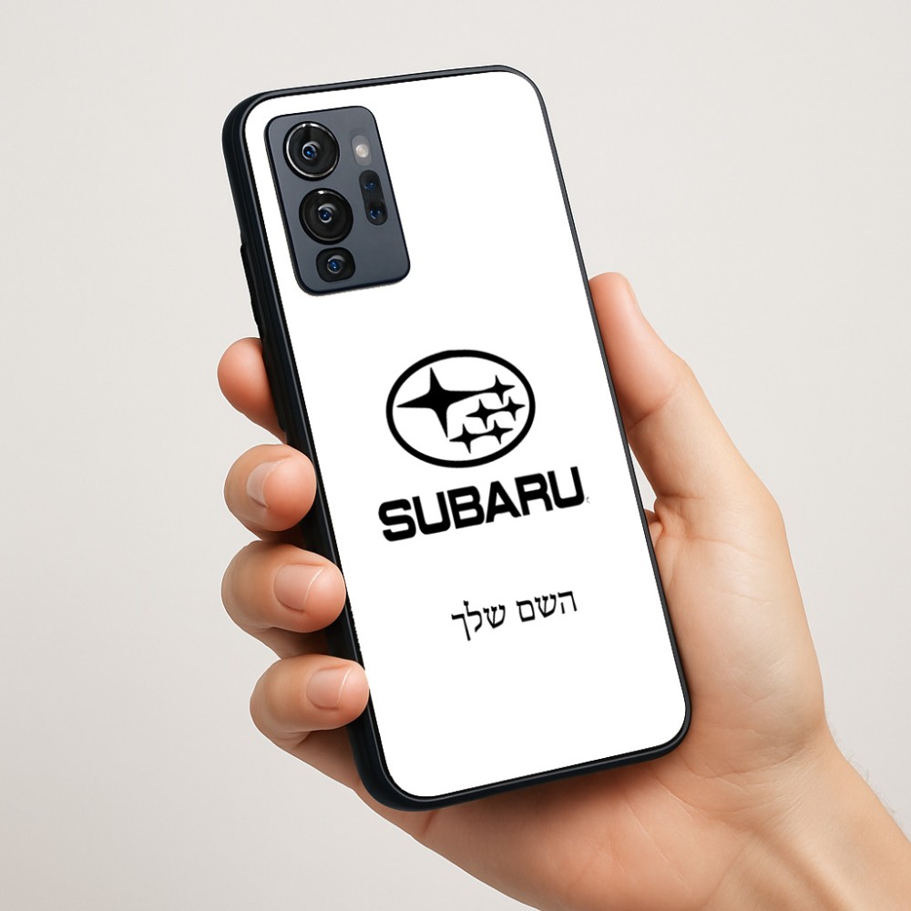 כיסוי בעיצוב אישי עם השם שלך לדגם - Motorola G96 בעיצוב סובארו