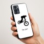 כיסוי בעיצוב אישי עם השם שלך לדגם - Motorola G96 בעיצוב רוכב אופניים