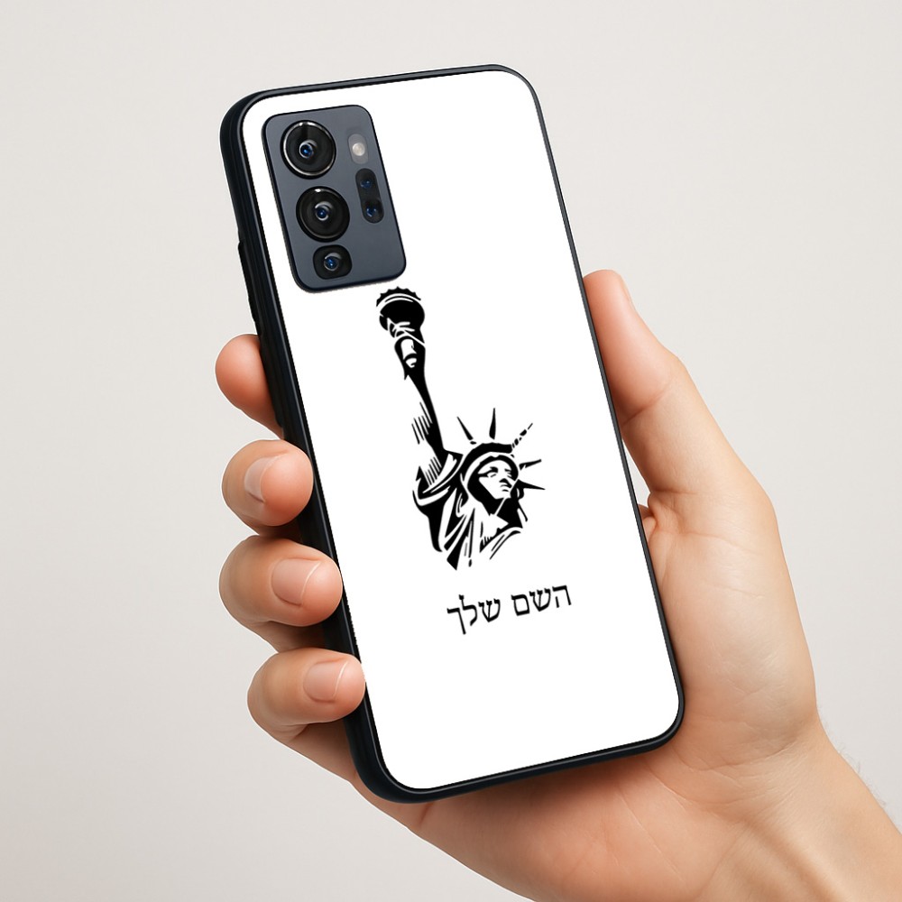 כיסוי בעיצוב אישי עם השם שלך לדגם - Motorola G96 בעיצוב פסל החירות