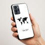 כיסוי בעיצוב אישי עם השם שלך לדגם - Motorola G96 בעיצוב מפת העולם