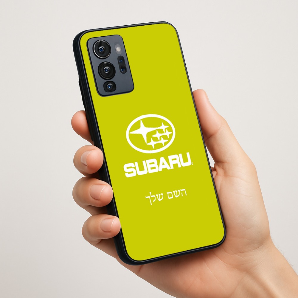 כיסוי בעיצוב אישי עם השם שלך לדגם - Motorola G96 בעיצוב סובארו