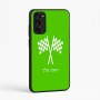 כיסוי בעיצוב אישי עם השם שלך לדגם - Motorola Moto E15 4G בעיצוב דגל המירוץ