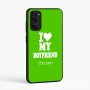 כיסוי בעיצוב אישי עם השם שלך לדגם - Motorola Moto E15 4G בעיצוב אוהבת את החבר שלי