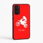 כיסוי בעיצוב אישי עם השם שלך לדגם - Motorola Moto E15 4G בעיצוב מוטוקרוס