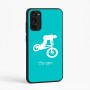 כיסוי בעיצוב אישי עם השם שלך לדגם - Motorola Moto E15 4G בעיצוב רוכב אופניים