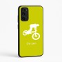 כיסוי בעיצוב אישי עם השם שלך לדגם - Motorola Moto E15 4G בעיצוב רוכב אופניים
