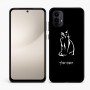 כיסוי בעיצוב אישי עם השם שלך לדגם - Motorola Moto E15 4G בעיצוב חתול