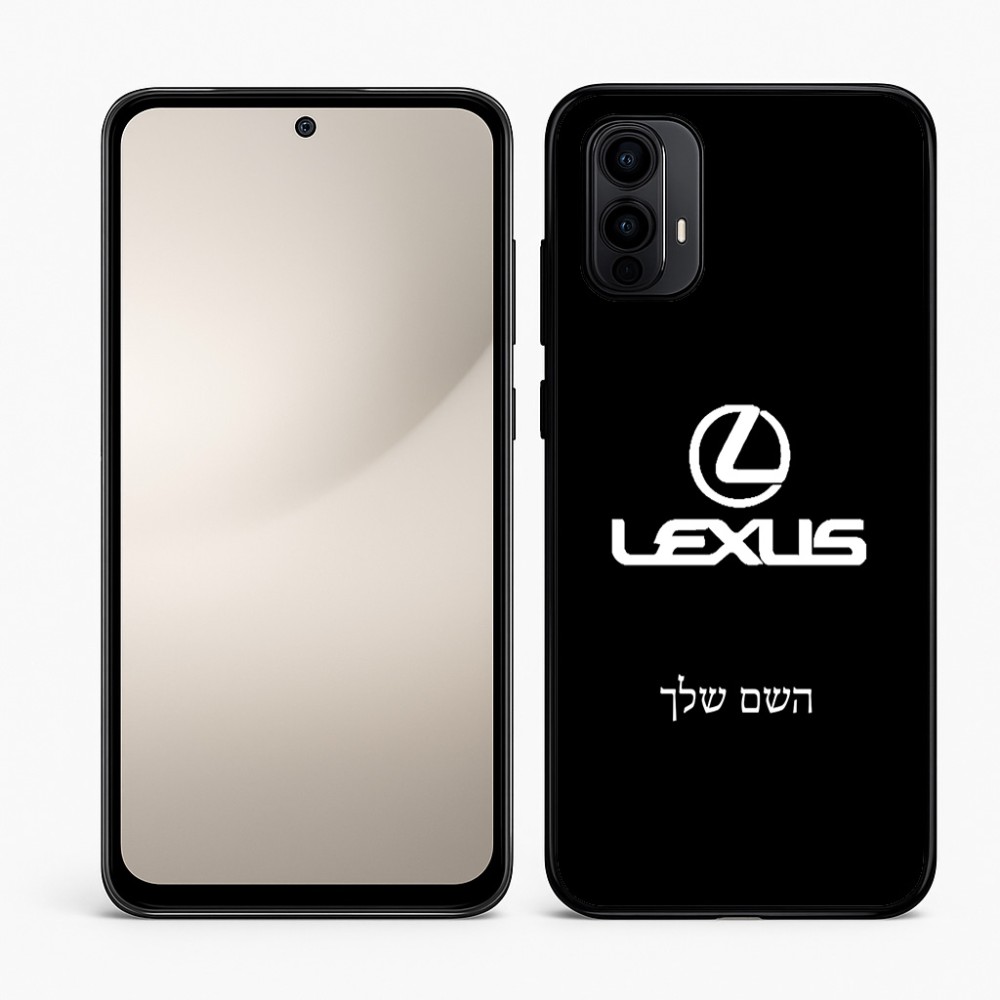 כיסוי בעיצוב אישי עם השם שלך לדגם - Motorola Moto E15 4G בעיצוב לקסוס