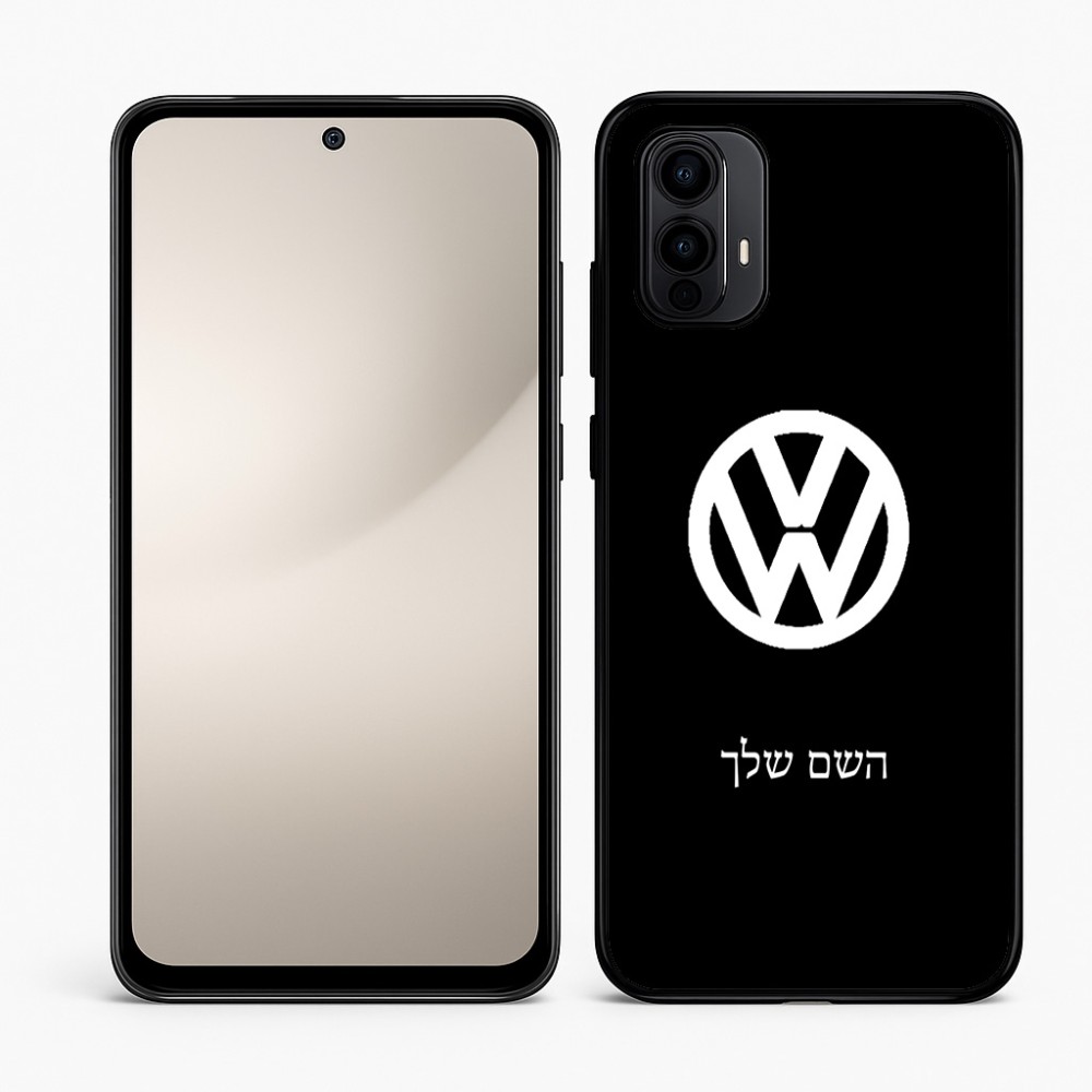 כיסוי בעיצוב אישי עם השם שלך לדגם - Motorola Moto E15 4G בעיצוב פולקסווגן