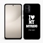 כיסוי בעיצוב אישי עם השם שלך לדגם - Motorola Moto E15 4G בעיצוב אוהבת את החבר שלי