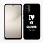 כיסוי בעיצוב אישי עם השם שלך לדגם - Motorola Moto E15 4G בעיצוב אוהב את החברה שלי