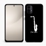 כיסוי בעיצוב אישי עם השם שלך לדגם - Motorola Moto E15 4G בעיצוב סקסופון