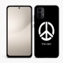 כיסוי בעיצוב אישי עם השם שלך לדגם - Motorola Moto E15 4G בעיצוב סמל השלום