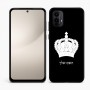 כיסוי בעיצוב אישי עם השם שלך לדגם - Motorola Moto E15 4G בעיצוב כתר מלכותי
