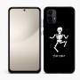 כיסוי בעיצוב אישי עם השם שלך לדגם - Motorola Moto E15 4G בעיצוב סקלטון