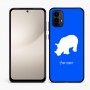כיסוי בעיצוב אישי עם השם שלך לדגם - Motorola Moto E15 4G בעיצוב קרנף