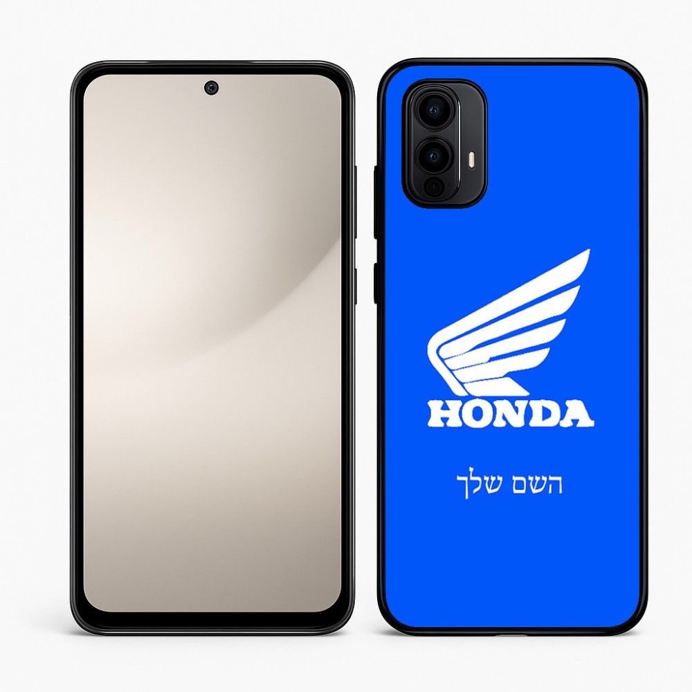 כיסוי בעיצוב אישי עם השם שלך לדגם - Motorola Moto E15 4G בעיצוב הונדה