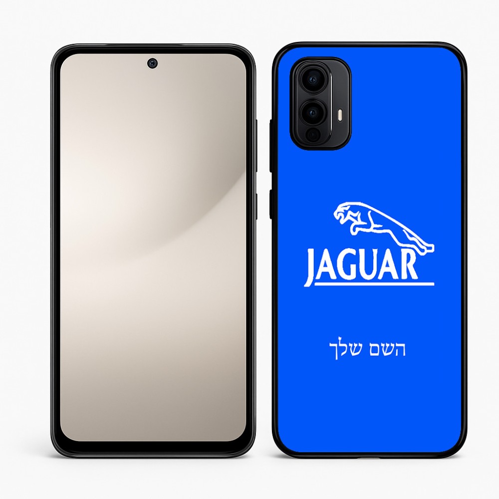 כיסוי בעיצוב אישי עם השם שלך לדגם - Motorola Moto E15 4G בעיצוב יגואר