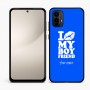 כיסוי בעיצוב אישי עם השם שלך לדגם - Motorola Moto E15 4G בעיצוב נשקי את חבר שלי
