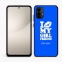 כיסוי בעיצוב אישי עם השם שלך לדגם - Motorola Moto E15 4G בעיצוב לנשק את החברה שלי
