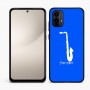 כיסוי בעיצוב אישי עם השם שלך לדגם - Motorola Moto E15 4G בעיצוב סקסופון
