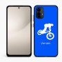 כיסוי בעיצוב אישי עם השם שלך לדגם - Motorola Moto E15 4G בעיצוב רוכב אופניים