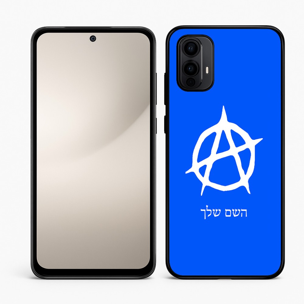 כיסוי בעיצוב אישי עם השם שלך לדגם - Motorola Moto E15 4G בעיצוב אנרכיה