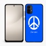 כיסוי בעיצוב אישי עם השם שלך לדגם - Motorola Moto E15 4G בעיצוב סמל השלום