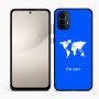 כיסוי בעיצוב אישי עם השם שלך לדגם - Motorola Moto E15 4G בעיצוב מפת העולם